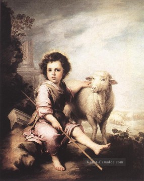 Christus der gute Schäfer spanischen Barock Bartolomé Esteban Murillo Ölgemälde